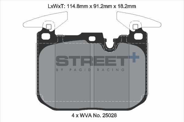 PAGID Racing T8104SP2001 STREET+ Brake Pads
