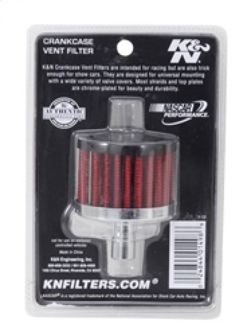 K&N Engineering K&N Steel Base Crankcase Vent Filter .5in Vent OD x 2in OD x 1.5in Height