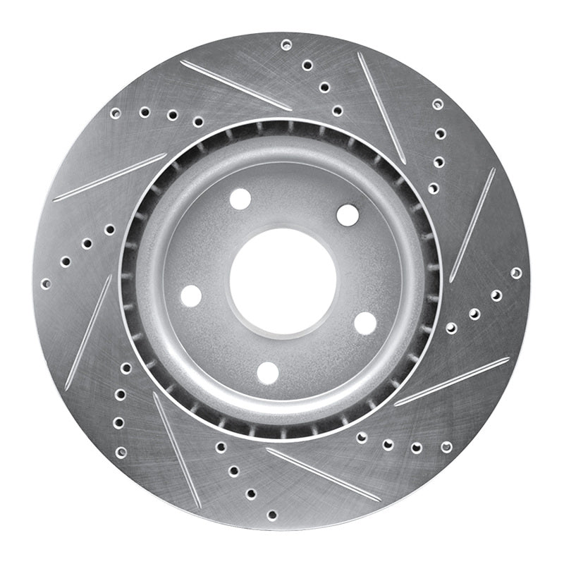 R1 Concepts R1 12-25 Chrysler Grand Caravan Front Left Drilled & Slotted Silver Brake Rotor