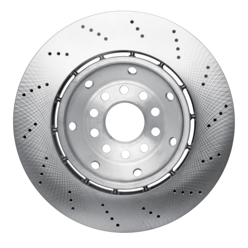 DFC 03-04 Audi RS6 Left Front Drilled Hi-Carbon Alloy Geomet Coated Rotor