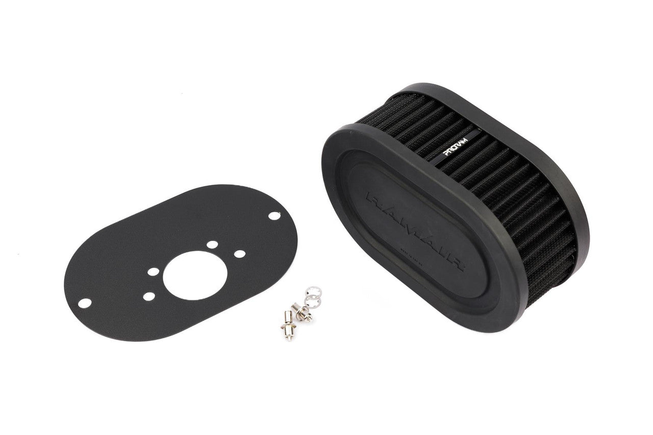 Ramair Pleated Carburettor Intake Air Filter Baseplate to fit SU HS6 (Mini Offset) 65mm