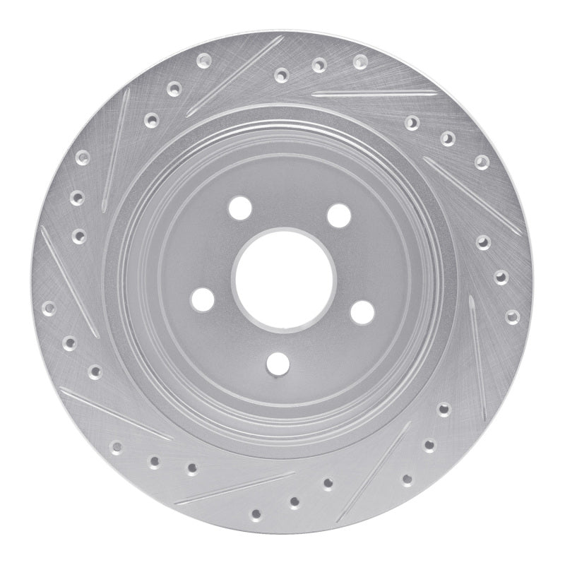 R1 Concepts R1 89-95 Chrysler Daytona Rear Right Drilled & Slotted Silver Brake Rotor