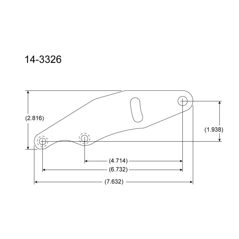 Peterson Fluid Systems Chevrolet Big Block Mount Blade - Left Side Mount Drag