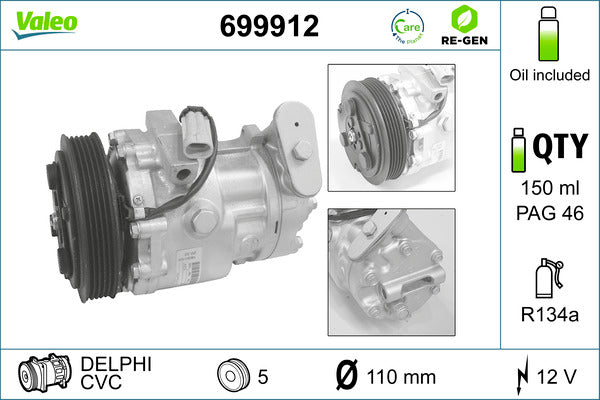 VALEO VAL699912 Air Conditioning Compressor
