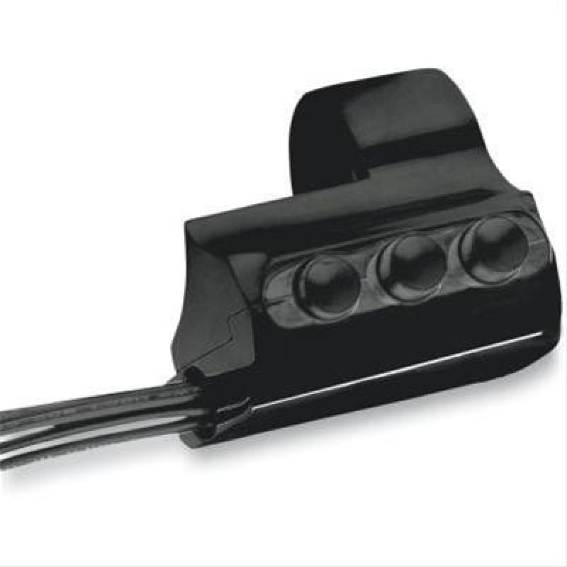 Performance Machine Switch Assembly 3 Button Left Side - Black Ano