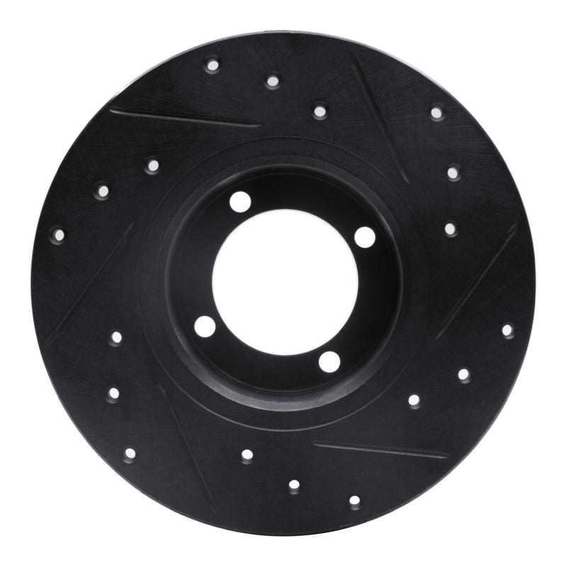 R1 Concepts R1 67-74 Opel Manta Front Left Drilled & Slotted Black Brake Rotor