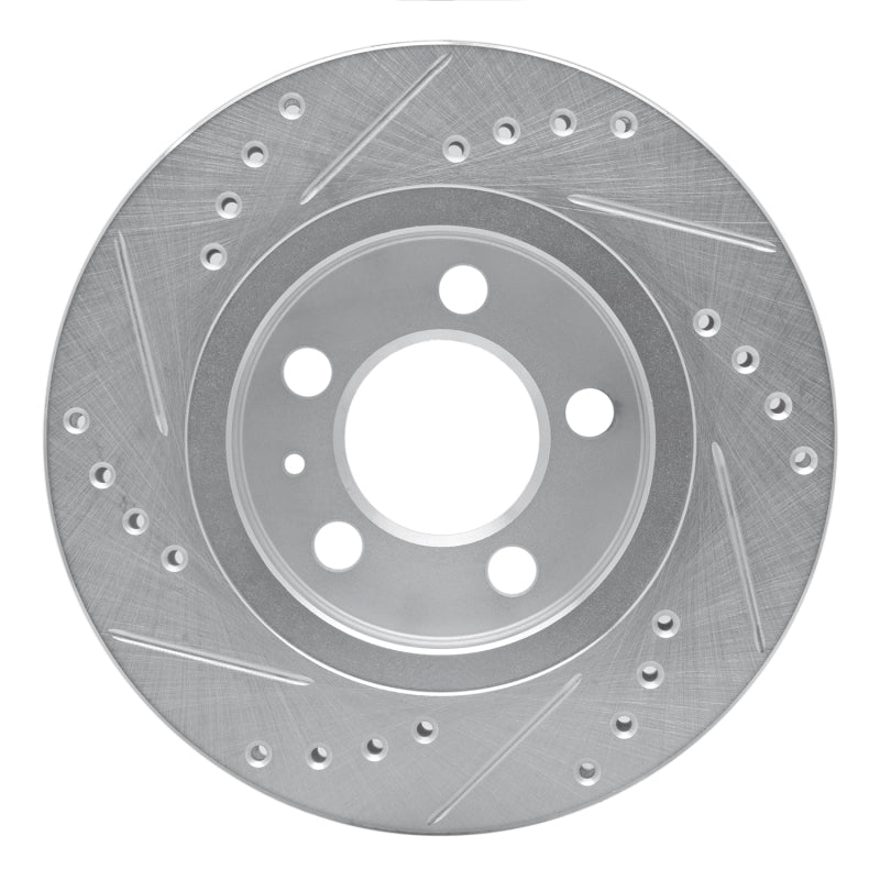 R1 Concepts R1 00-06 Audi TT Quattro Rear Right Drilled & Slotted Silver Brake Rotor