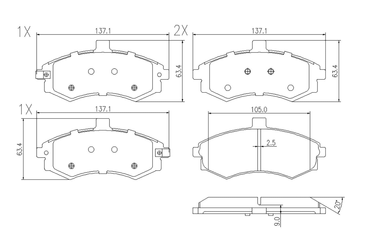 BOGAP Y8210117 Brake Pad Set, Disc Brake | ML Performance Car Parts