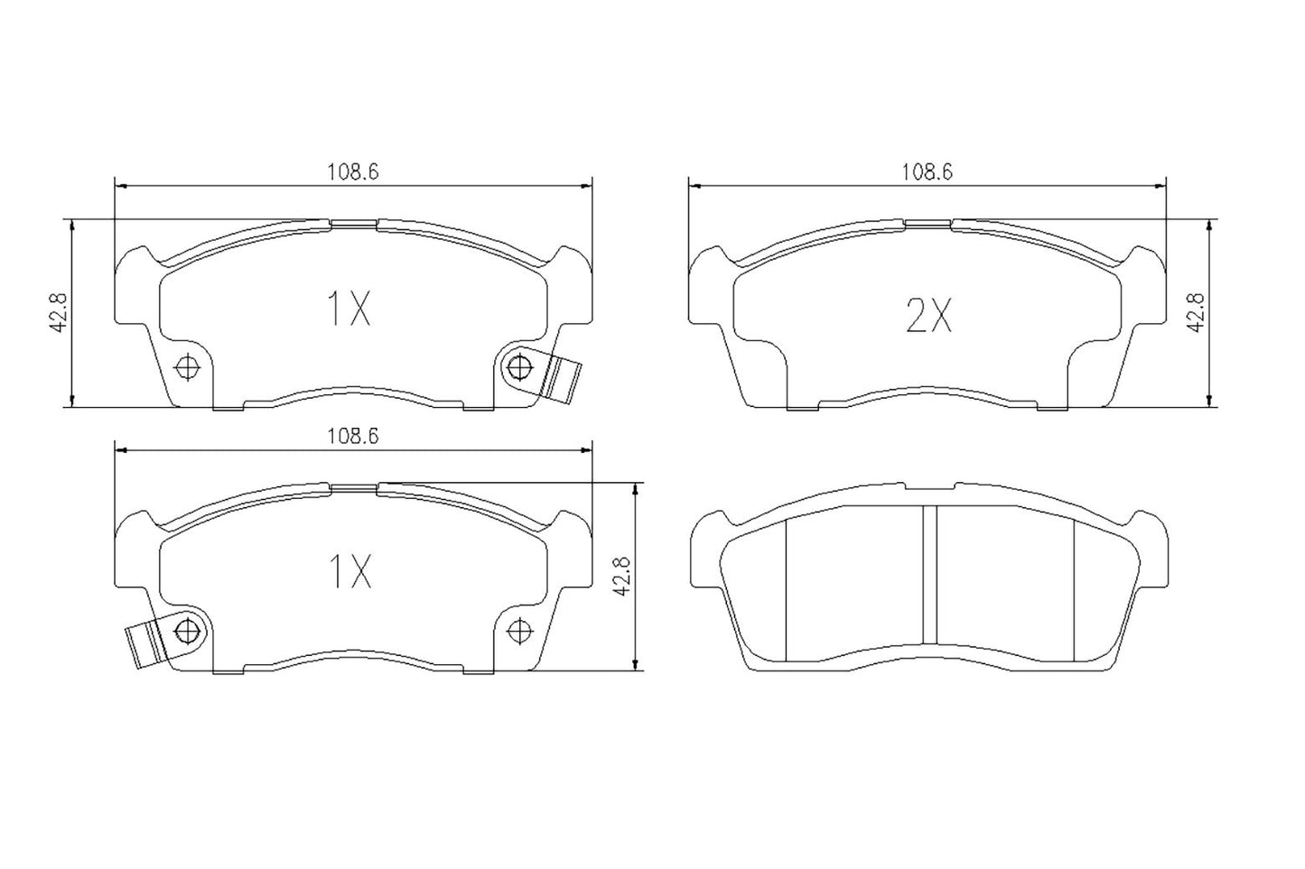BOGAP S8210100 Brake Pad Set, Disc Brake