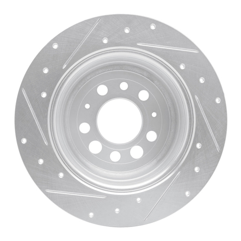 R1 Concepts R1 67-74 Volvo 164 Rear Right Drilled & Slotted Silver Brake Rotor