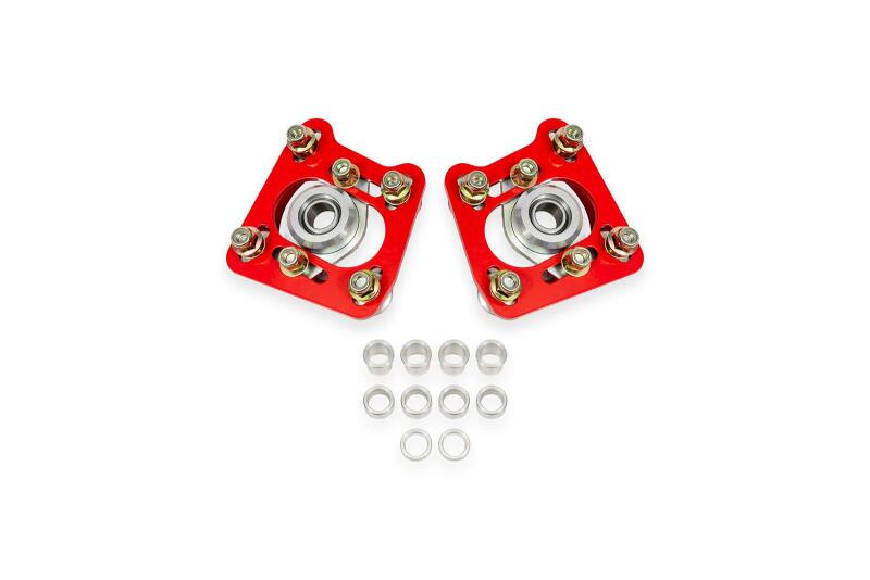 BMR Suspension BMR 94-04 Ford Mustang Steel Caster Camber Plates - Red