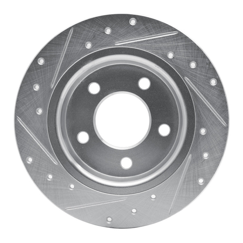 R1 Concepts R1 04-13 Mazda 3 Rear Right Drilled & Slotted Silver Brake Rotor