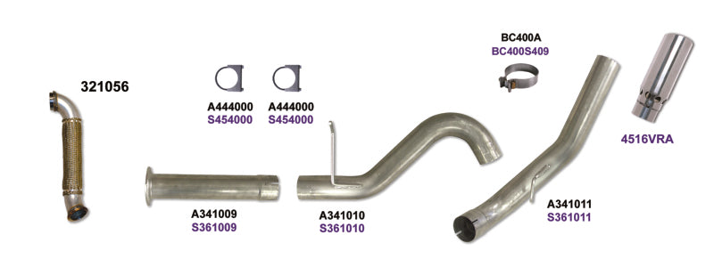 Diamond Eye Performance Diamond Eye KIT 4in DPF-BACK Single w/ TDP SS 07.5-10 Chevy/GMC 6.6L Duramax 2500/3500