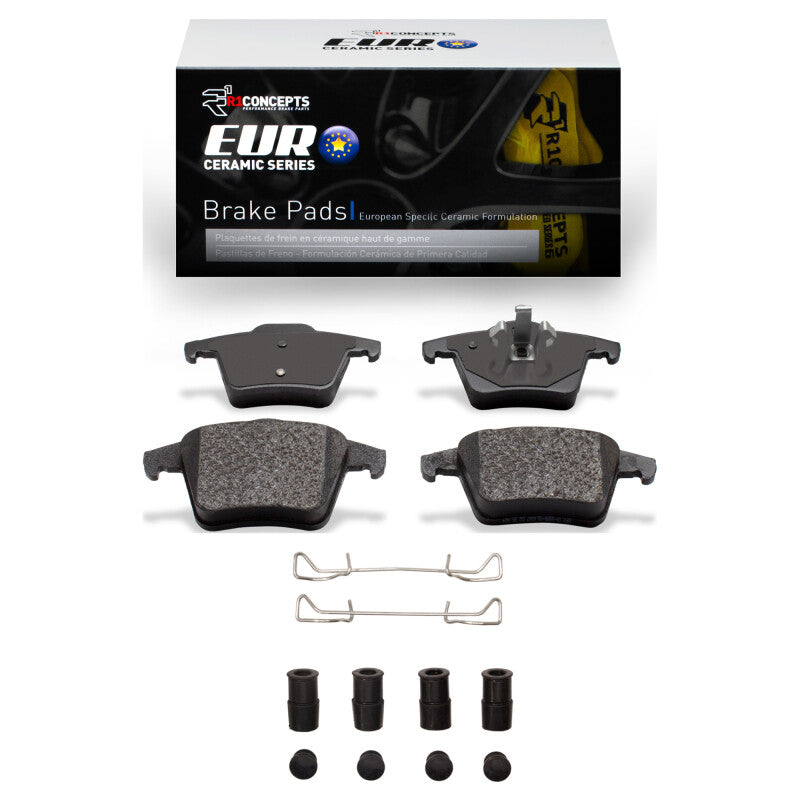 R1 Concepts R1 03-14 Volvo XC90 Rear Euro Ceramic Pads & Hardware Kit