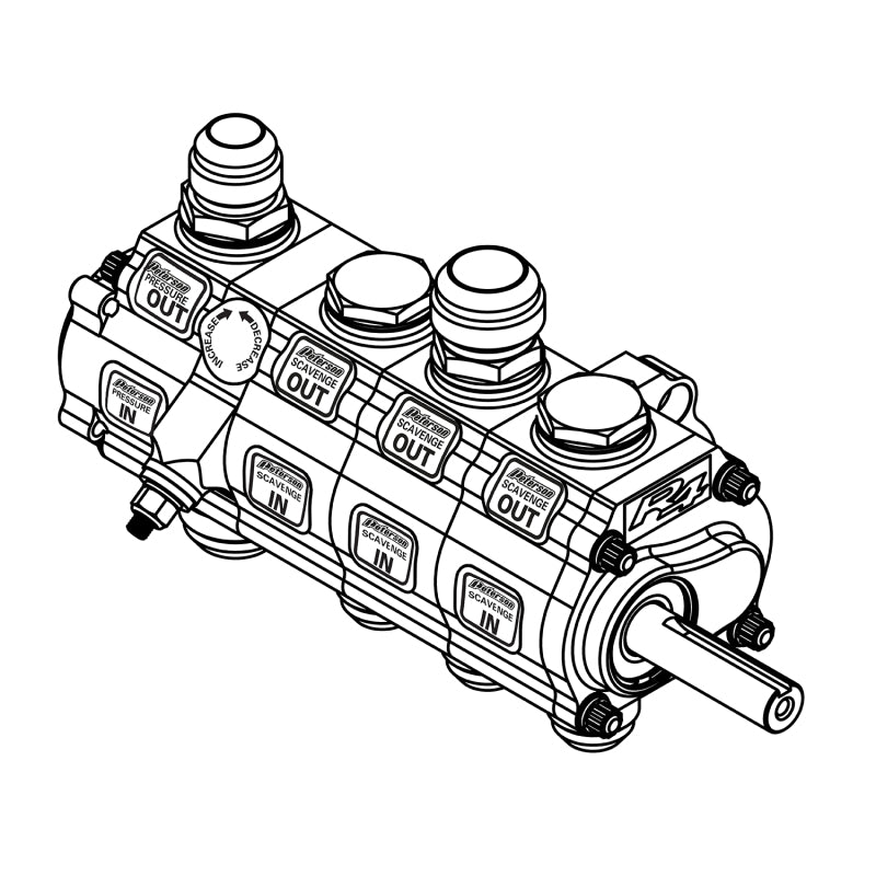 Peterson Fluid Systems R4 4-Stage Oil Pump - Right Side Mount - Rear Drive Drag