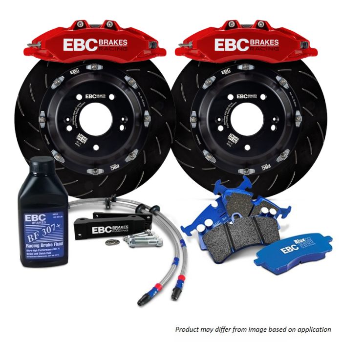 EBC BBK035RED1 Big Brake Kit Front 380x36mm Curved Slotted Apollo6 Red