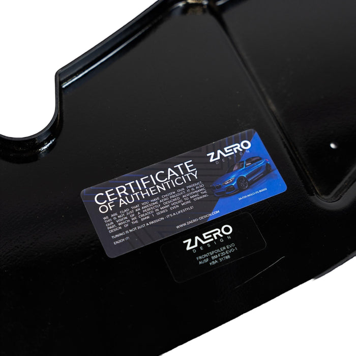 Zaero ZA-F2X-PRE-LCI-FS BMW 1 SERIES M SPORT PRE-LCI F20 EVO-1 GLOSS BLACK FRONT SPLITTER LIP