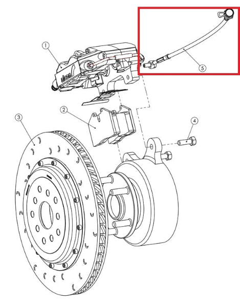 Alcon MHA3430X731 Replacement Brake Lines For Subaru Impreza (MY08, MY09) - Rear