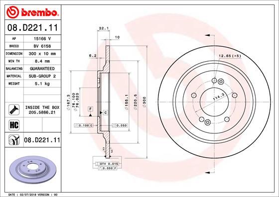 AUGER AUG56101 Disc Brake Caliper Repair Kit
