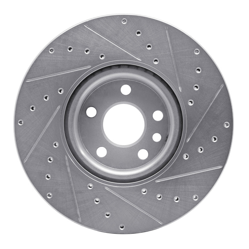 R1 Concepts R1 16-17 Volvo XC60 Front Left Drilled & Slotted Silver Brake Rotor