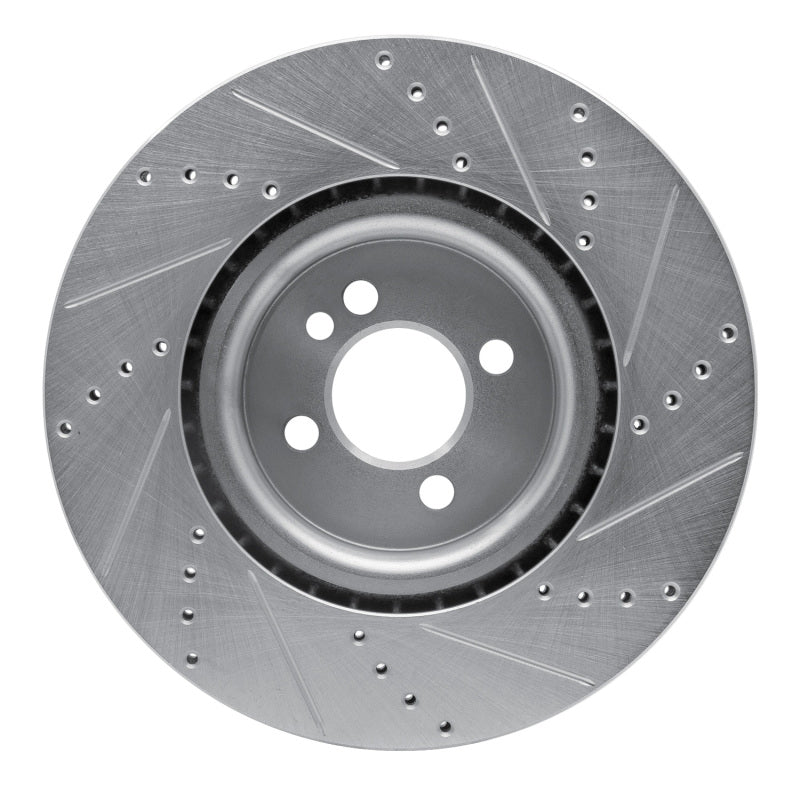 R1 Concepts R1 13-13 Mini Cooper (Excl Clubman) Front Left Drilled & Slotted Silver Brake Rotor
