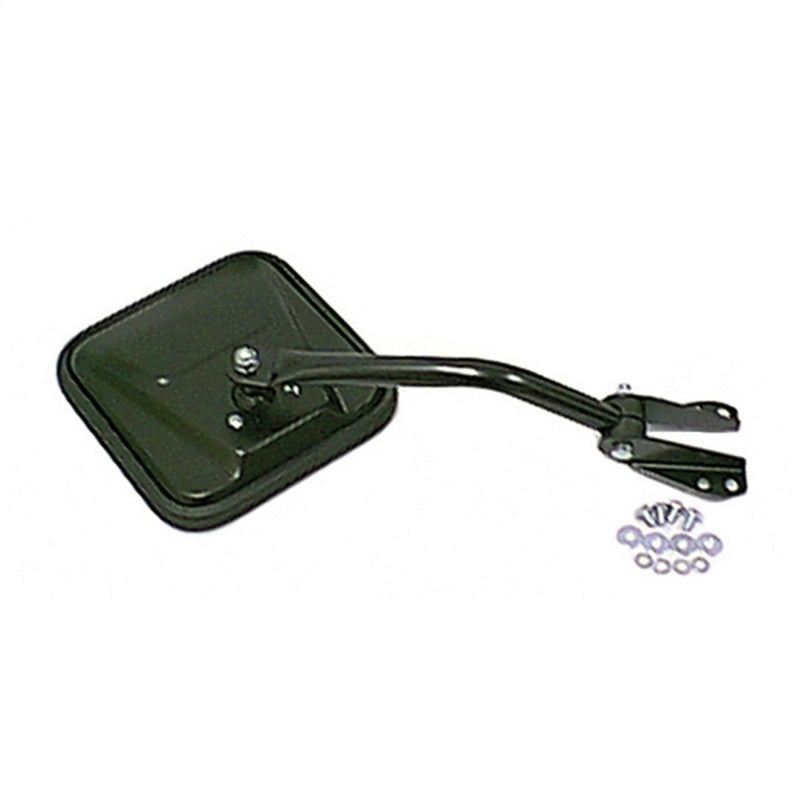 Omix Mirror Head and Arm Blk Left-Side- 55-86 CJ Models