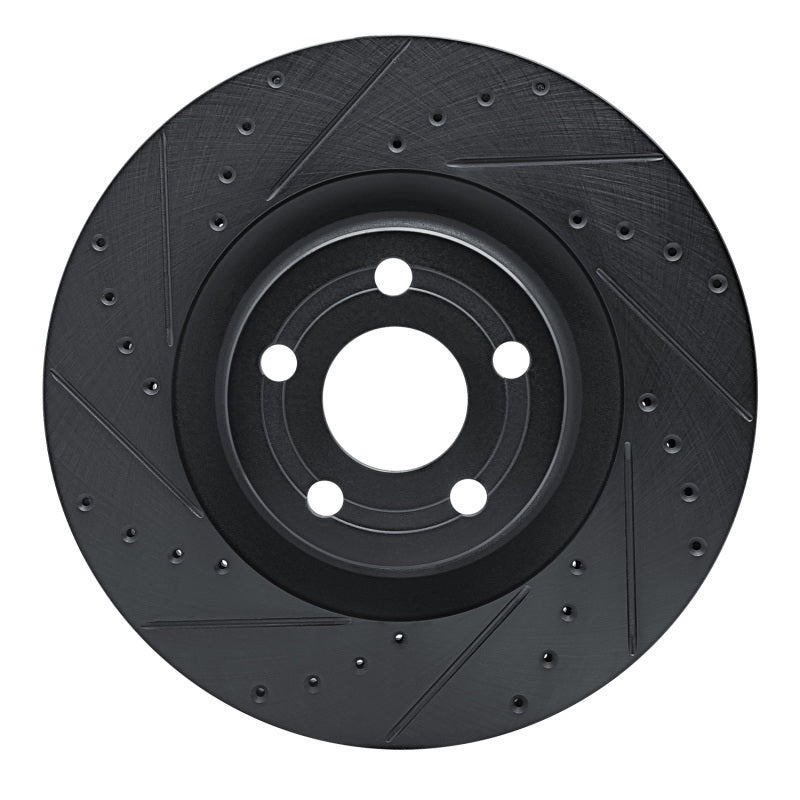 R1 Concepts R1 22-25 Ford Maverick Front Left Drilled & Slotted Black Brake Rotor