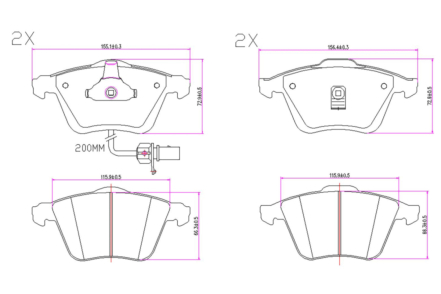 BOGAP A8210181 Brake Pad Set, Disc Brake
