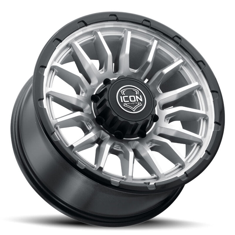 ICON Alloys Cajon 20x9 / 8x180 / 12mm / 5.5in BS Silver Machined Wheel w/ GB Lip