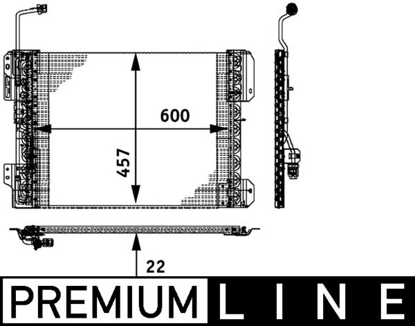 MAHLE AC671000P Air Conditioning Condenser