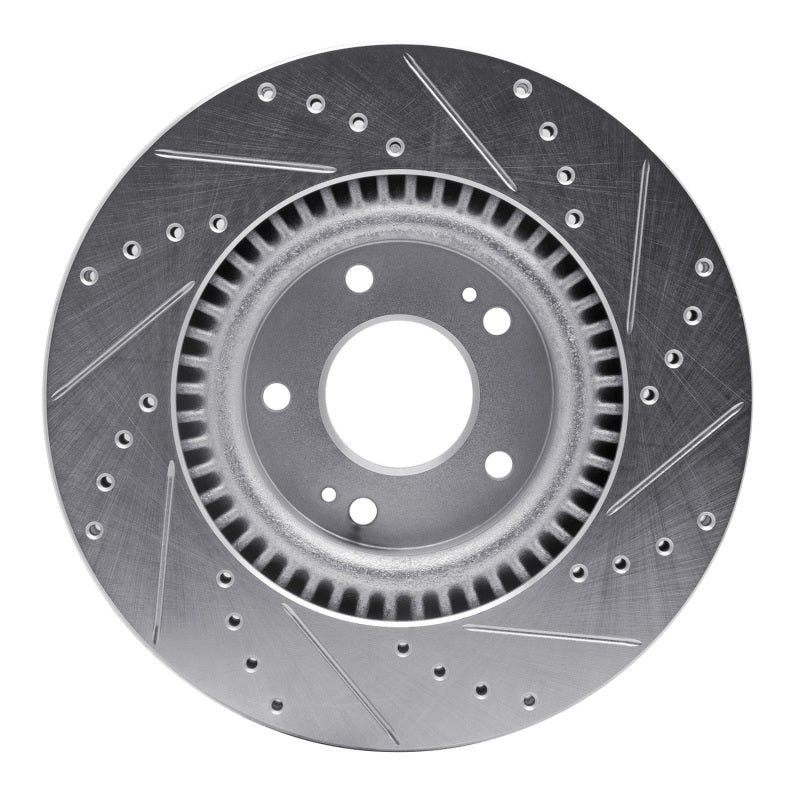 R1 Concepts R1 11-25 Hyundai TUCSON Front Left Drilled & Slotted Silver Brake Rotor