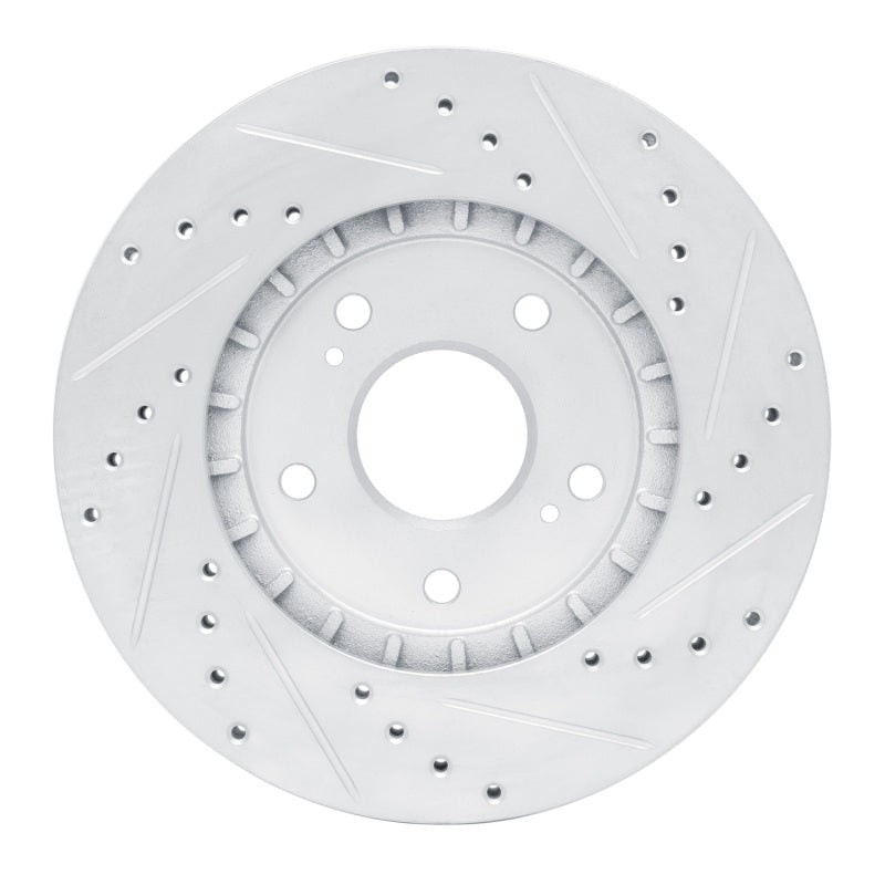 R1 Concepts R1 91-96 Acura NSX Rear Left Drilled & Slotted Silver Brake Rotor