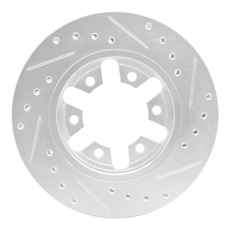 R1 Concepts R1 82-85 Nissan 720 DATSUN Front Left Drilled & Slotted Silver Brake Rotor