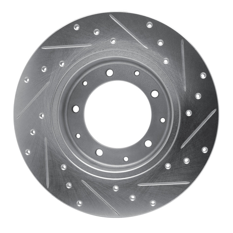 R1 Concepts R1 74-16 Land Rover Range Rover Rear Left Drilled & Slotted Silver Brake Rotor