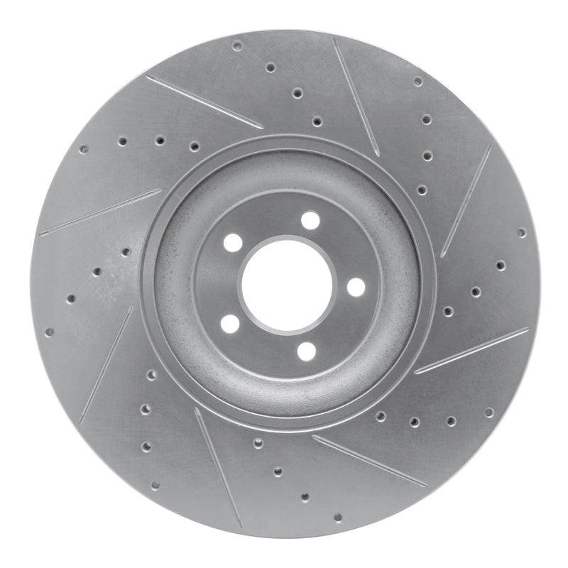R1 Concepts R1 10-24 Jaguar XF Front Left Drilled & Slotted Silver Brake Rotor