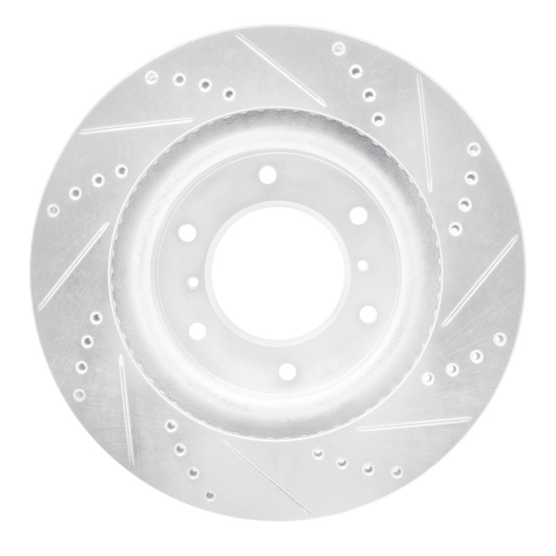 R1 Concepts R1 08-17 Mitsubishi Montero Limited (Mexico) Front Left Drilled & Slotted Silver Brake Rotor