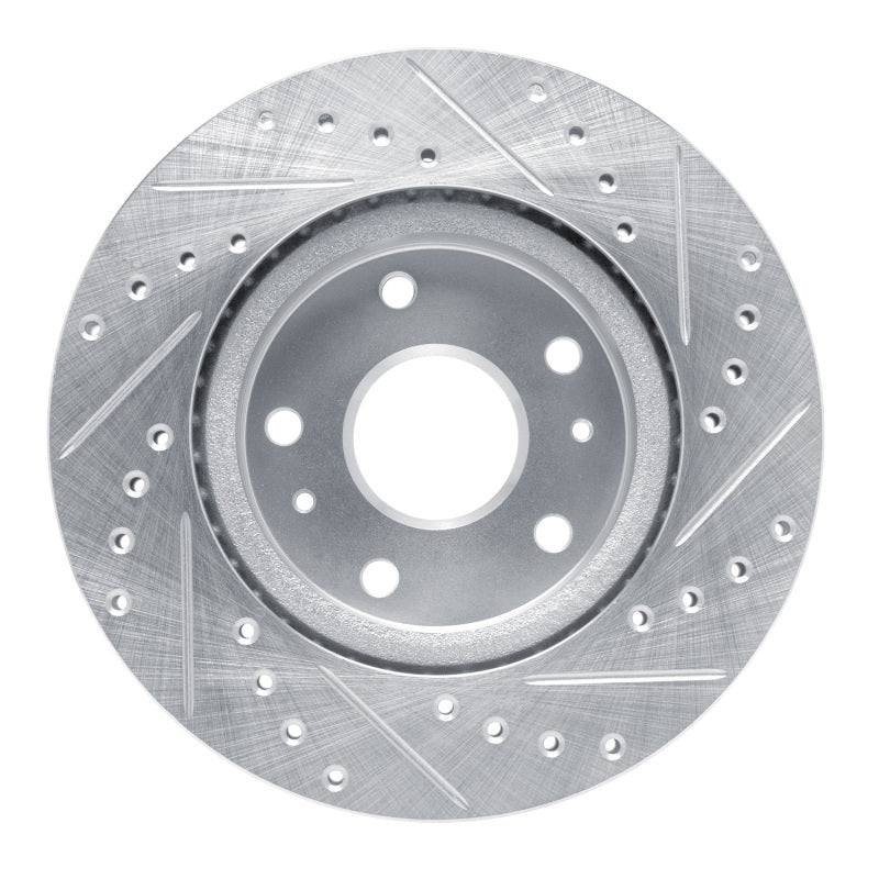 R1 Concepts R1 88-89 Chevrolet C3500 Front Left Drilled & Slotted Silver Brake Rotor