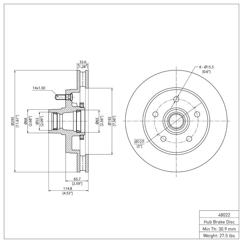 DFC 92-02 Chevrolet Tahoe Front Brake Rotor