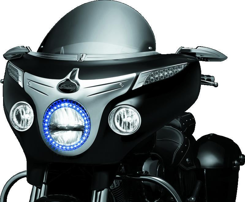 Kuryakyn Driving Light Bezels Indian Chrome