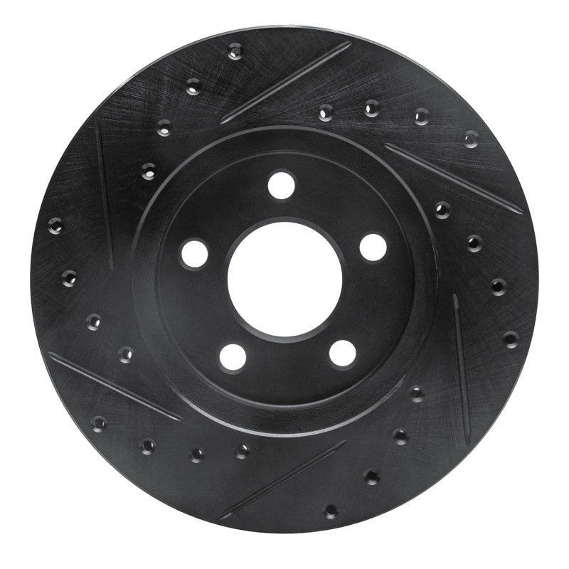 R1 Concepts R1 84-95 Chrysler Town & Country Front Right Drilled & Slotted Black Brake Rotor