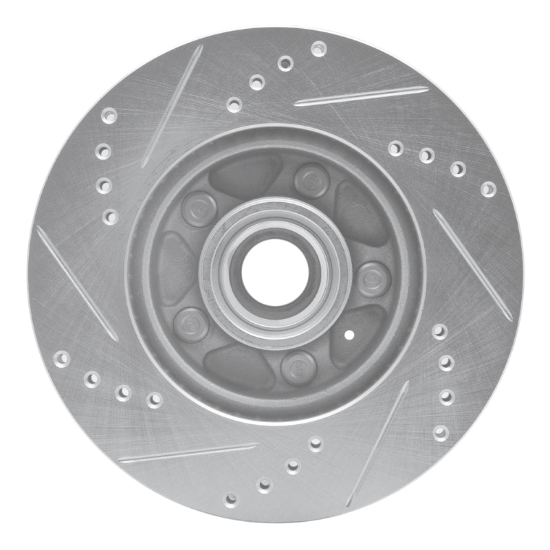 R1 Concepts R1 82-87 Volvo 740 Front Right Drilled & Slotted Silver Brake Rotor