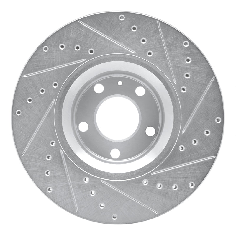 R1 Concepts R1 05-11 Audi A6 (USA/Canada) Front Left Drilled & Slotted Silver Brake Rotor