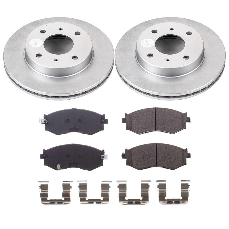 PowerStop Power Stop 91-96 Infiniti G20 Front Z17 Coated Brake Kit