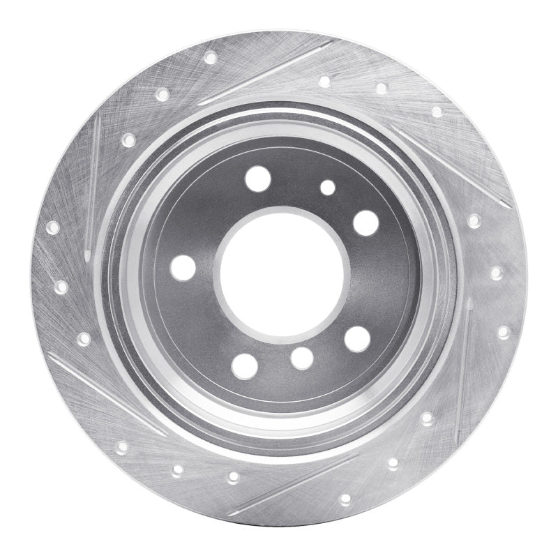 R1 Concepts R1 81-86 BMW 733I Rear Right Drilled & Slotted Silver Brake Rotor