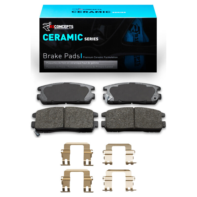R1 Concepts R1 92-04 Acura SLX Rear Ceramic Brake Pads & Hardware Kit