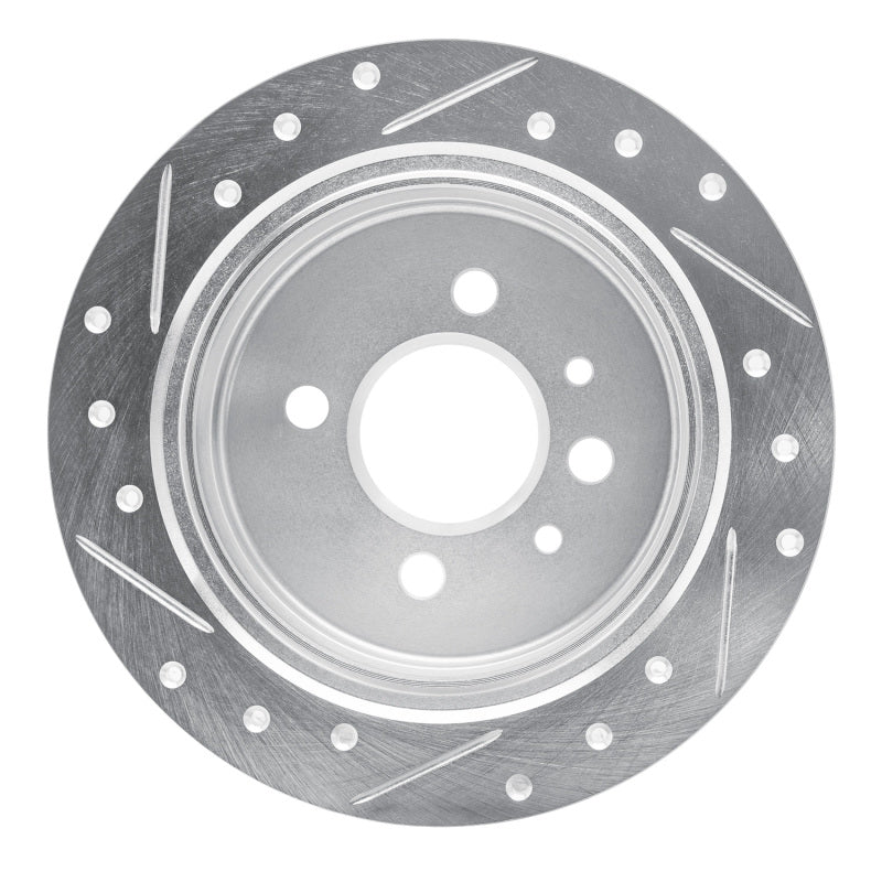 R1 Concepts R1 84-91 BMW 325 Rear Right Drilled & Slotted Silver Brake Rotor