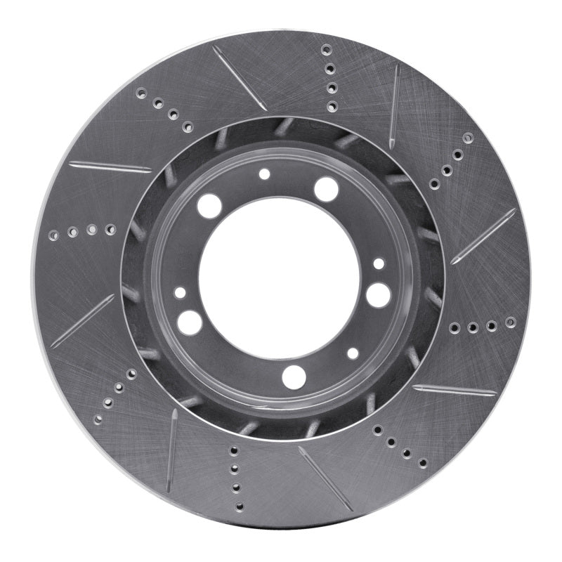 R1 Concepts R1 86-91 Porsche 944 Except Turbo Right Front Drilled & Slotted Silver Brake Rotor