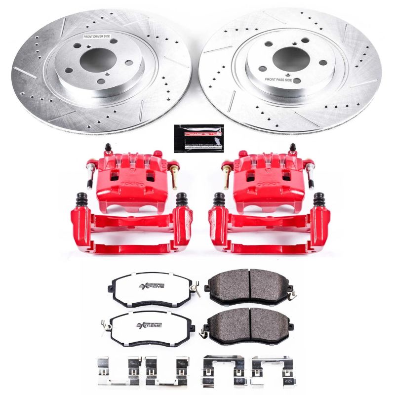 PowerStop Power Stop 16-17 Subaru Crosstrek Front Z26 Street Warrior Brake Kit w/Calipers