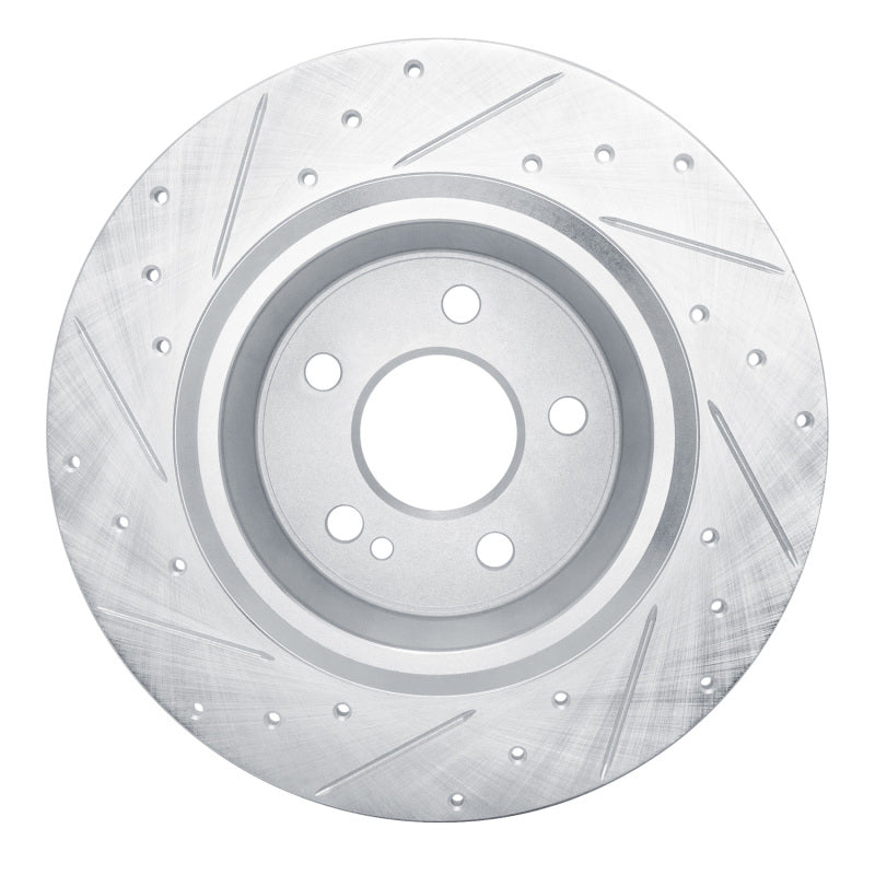 R1 Concepts R1 2020-2025 Mercedes-Benz CLA250 Rear Right Drilled & Slotted Silver Brake Rotor