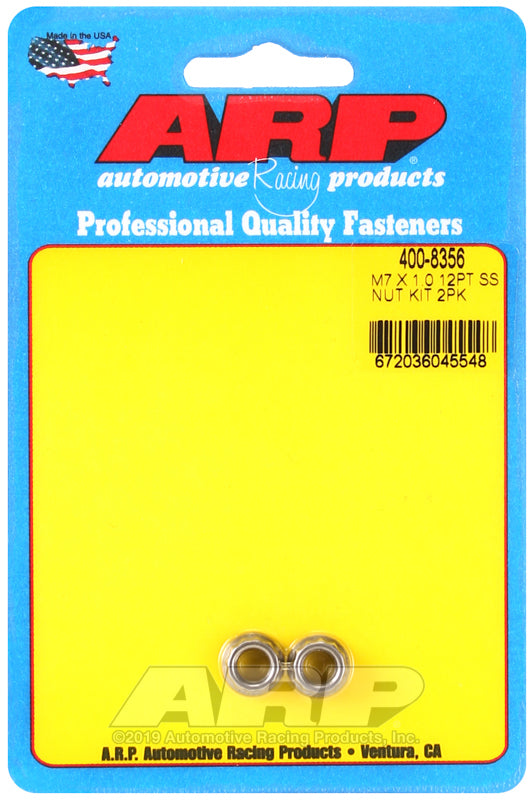 ARP M7 X 1.00 (M9 wr) SS 12pt nut kit